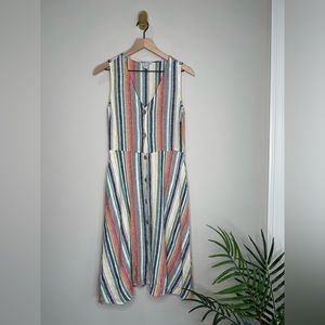 Marissa Olivia Rainbow Linen Dress
